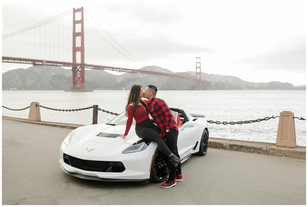 Crissy Fields Car Engagement Photos San Francisco 