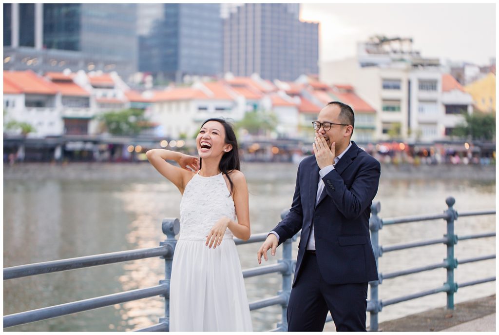 Singapore River Engagement Session Caili Chung Photography