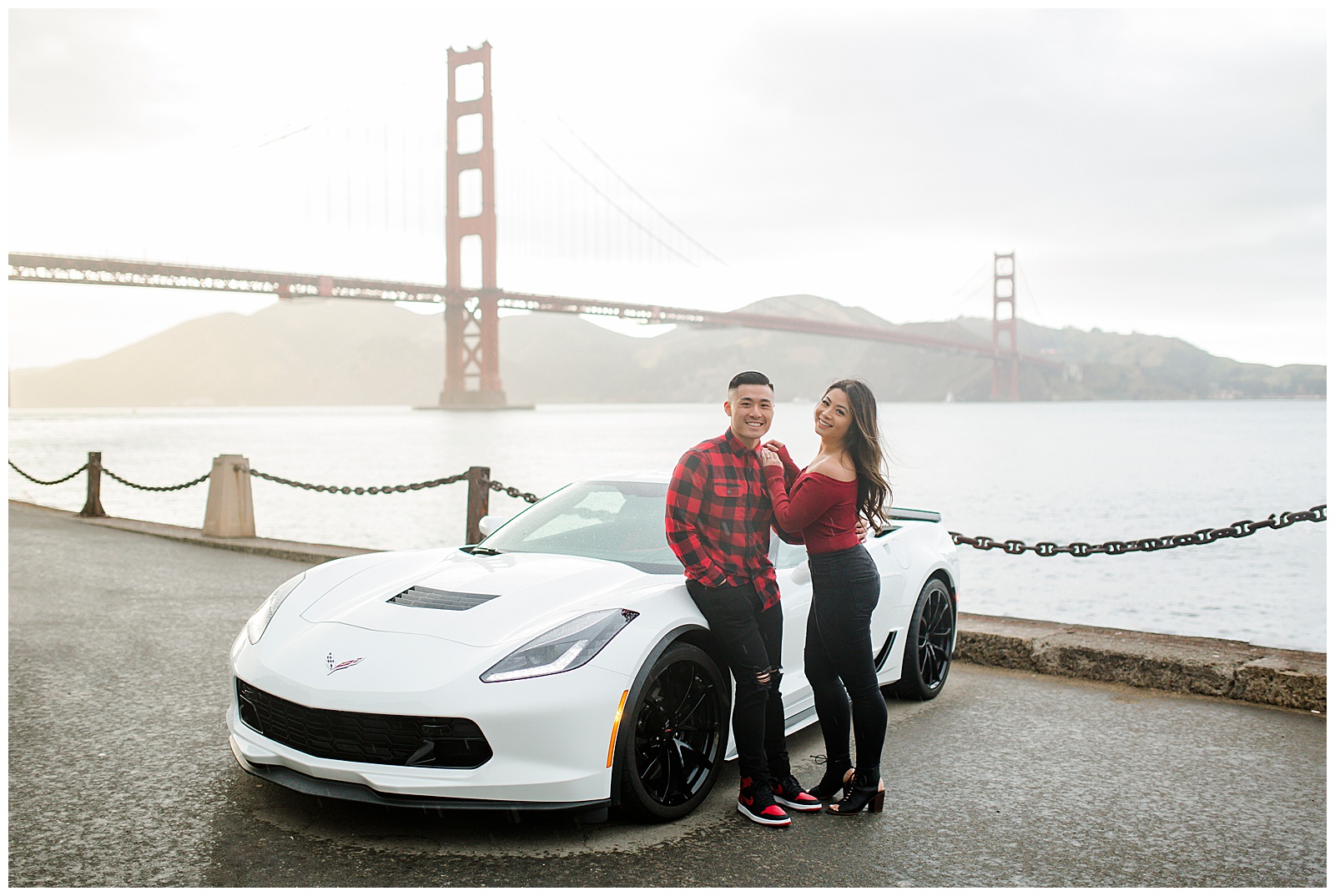 Crissy Fields Car Engagement Photos San Francisco
