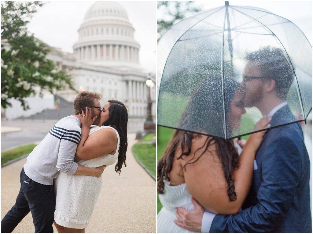 Rainy Engagement Photos Washington DC