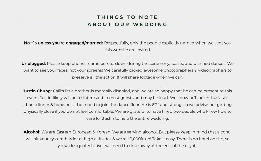 What to Include on a wedding website Caili Chung Photography