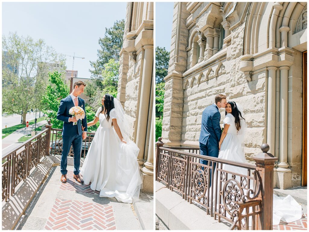 Cathedral of the Madeleine Catholic Salt Lake City Utah Wedding Caili Chung Photography