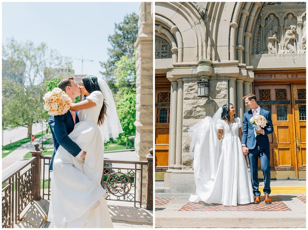 Cathedral of the Madeleine Catholic Salt Lake City Utah Wedding Caili Chung Photography