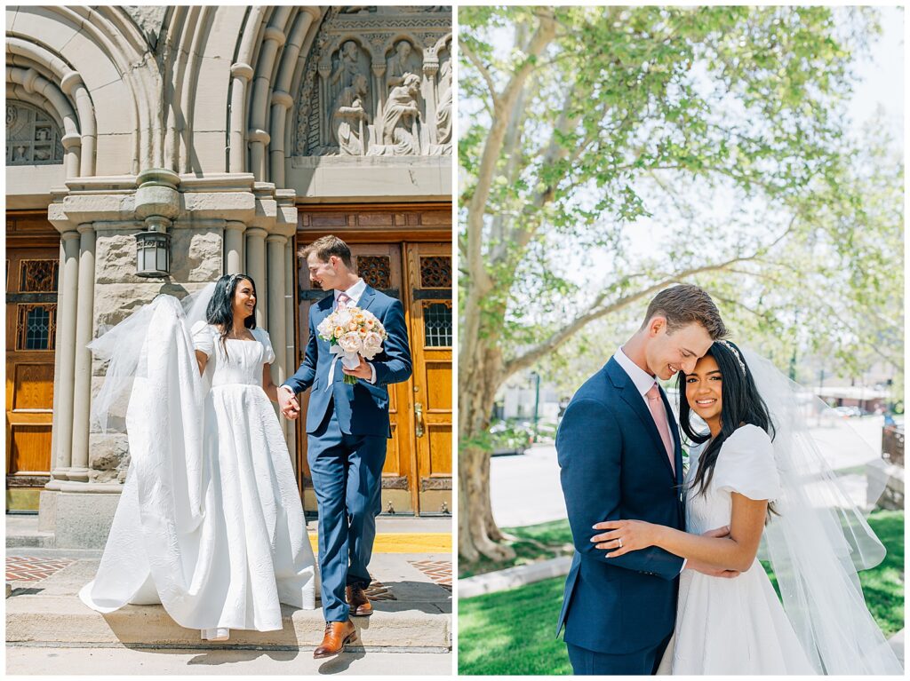 Cathedral of the Madeleine Catholic Salt Lake City Utah Wedding Caili Chung Photography