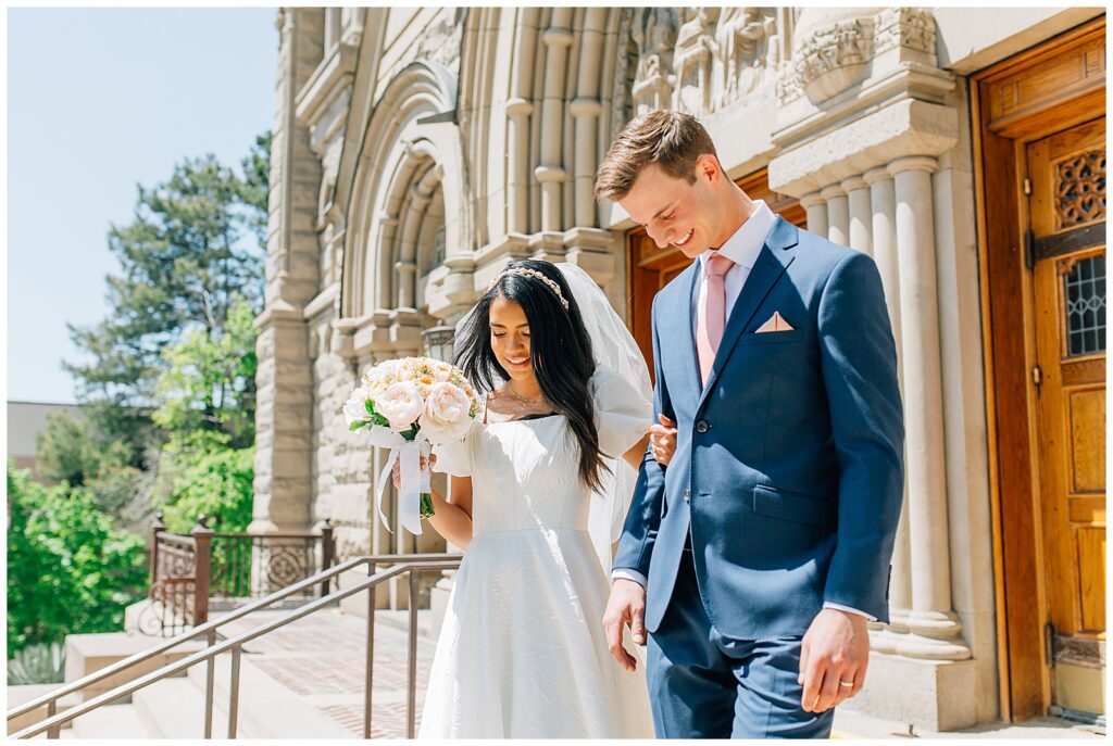 Cathedral of the Madeleine Catholic Salt Lake City Utah Wedding Caili Chung Photography