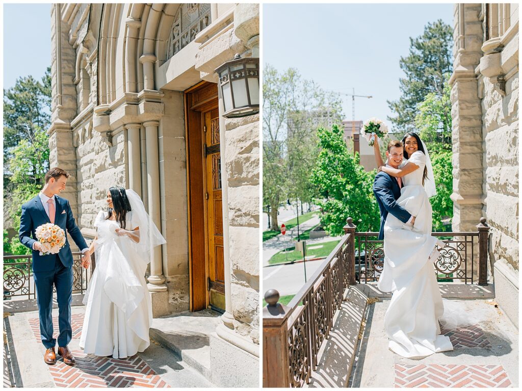 Cathedral of the Madeleine Catholic Salt Lake City Utah Wedding Caili Chung Photography