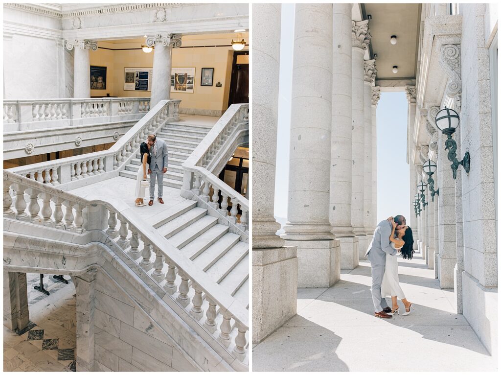 Utah State Capitol Intimate Wedding Caili Chung Photography