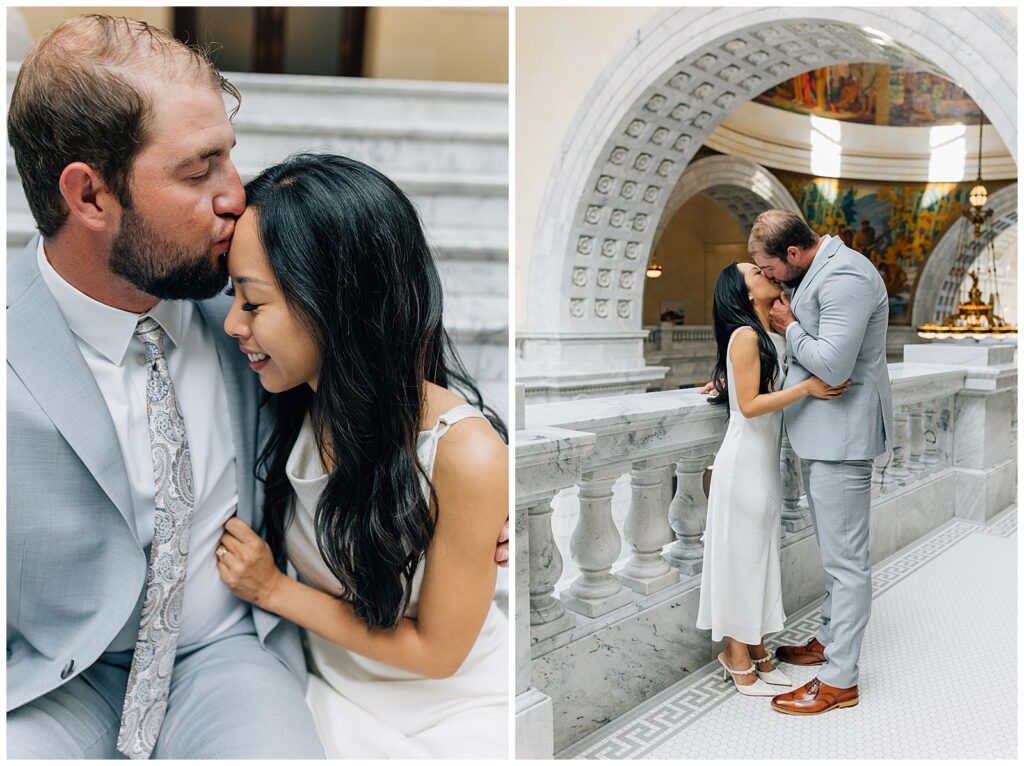 Utah State Capitol Intimate Wedding Caili Chung Photography