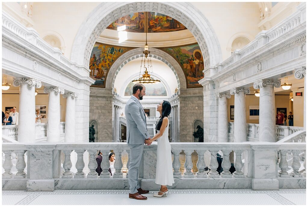 Utah State Capitol Intimate Wedding Caili Chung Photography