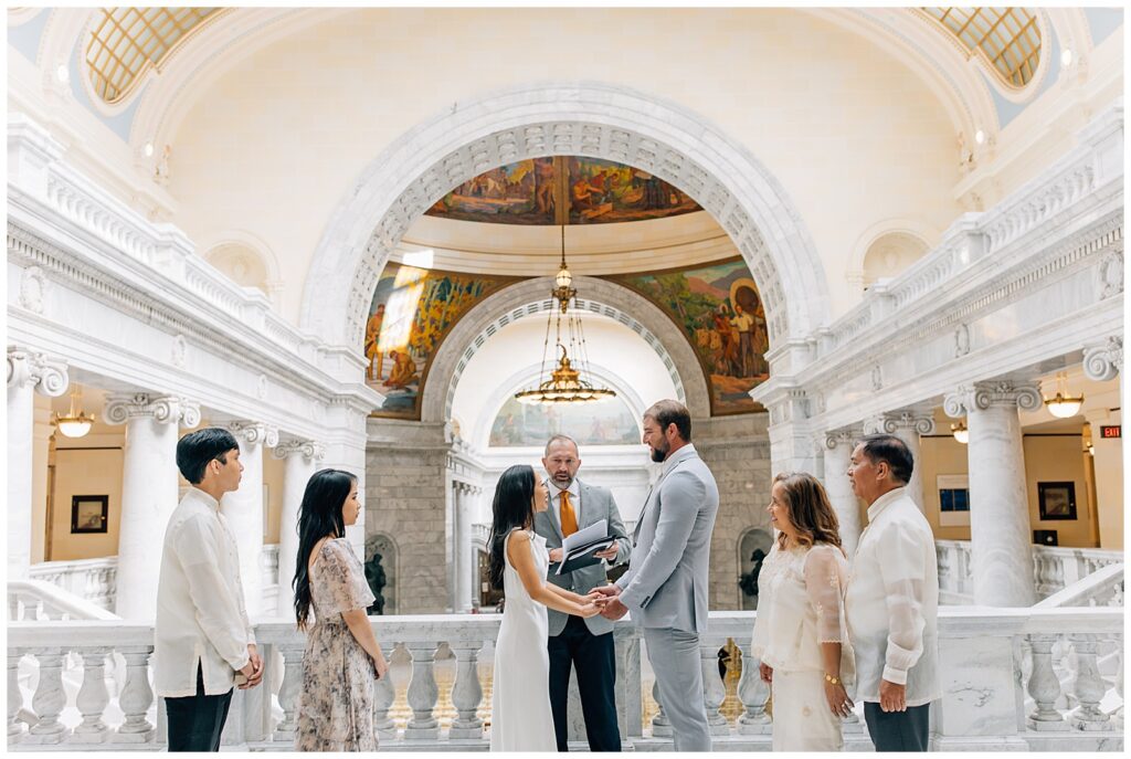 Utah State Capitol Intimate Wedding Caili Chung Photography