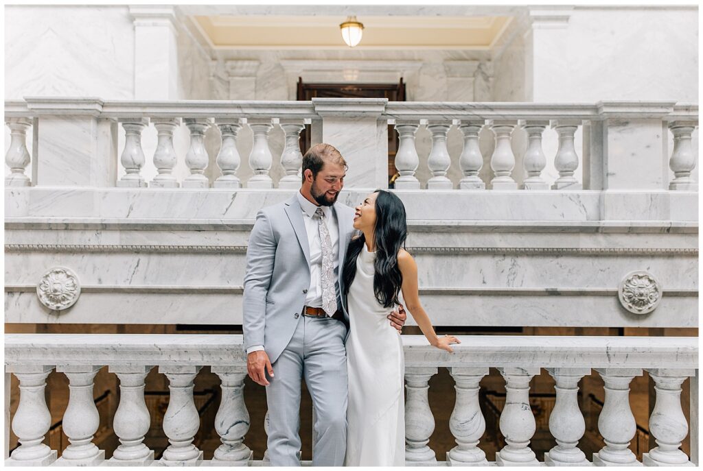 Utah State Capitol Intimate Wedding Caili Chung Photography