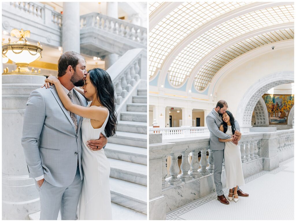 Utah State Capitol Intimate Wedding Caili Chung Photography