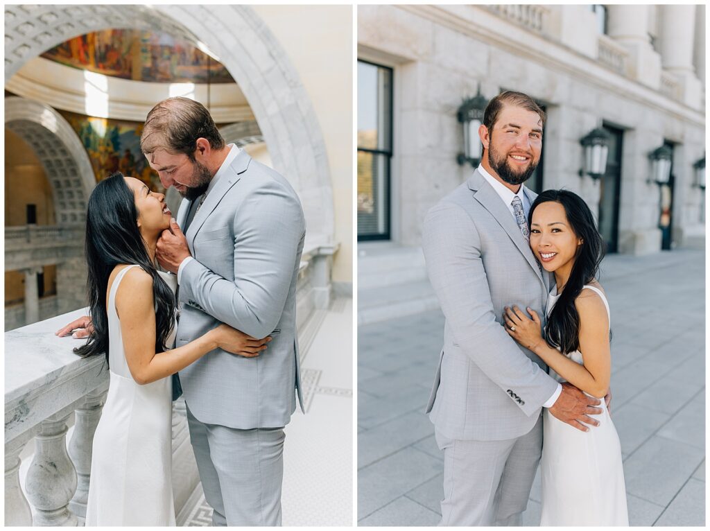 Utah State Capitol Intimate Wedding Caili Chung Photography