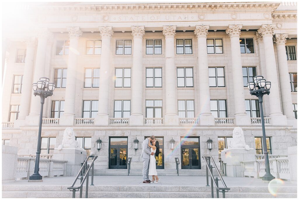 Utah State Capitol Intimate Wedding Caili Chung Photography