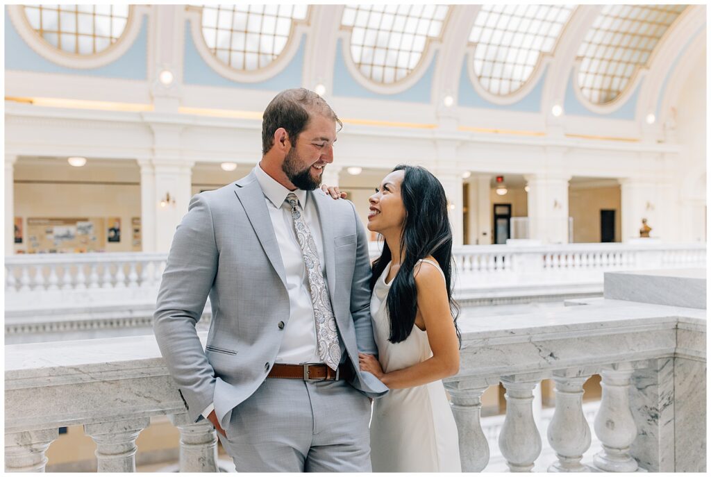 Utah State Capitol Intimate Wedding Caili Chung Photography