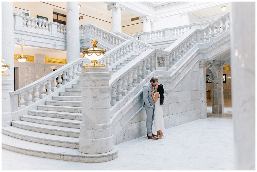 Utah State Capitol Intimate Wedding Caili Chung Photography