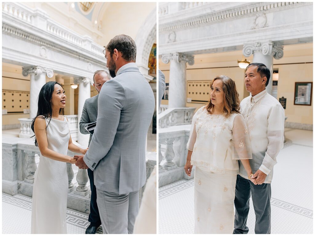 Utah State Capitol Intimate Wedding Caili Chung Photography