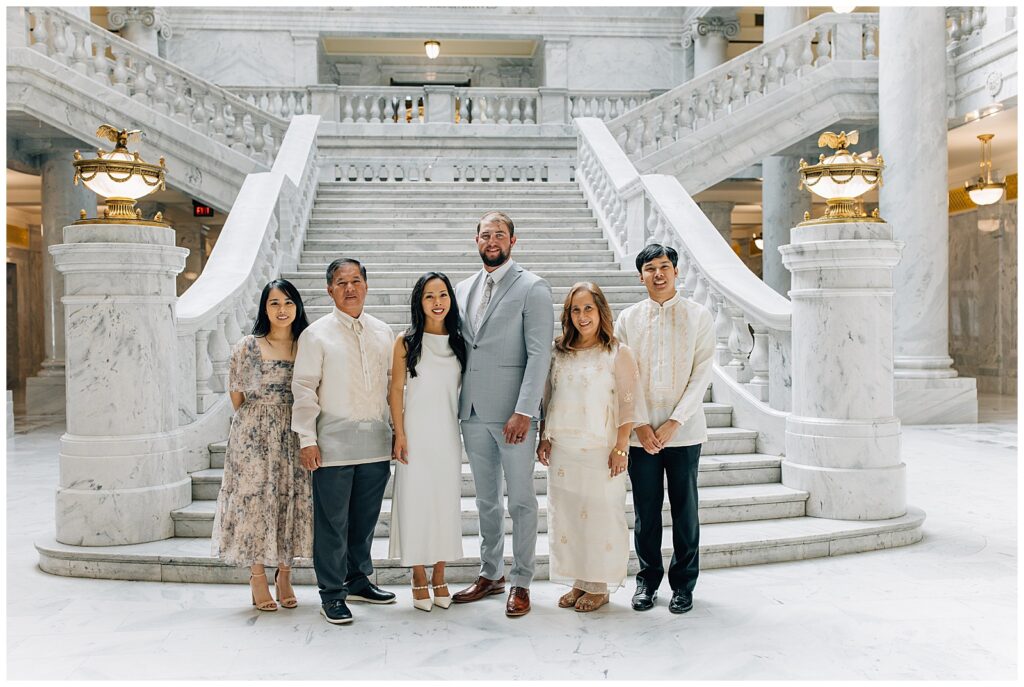 Utah State Capitol Intimate Wedding Caili Chung Photography