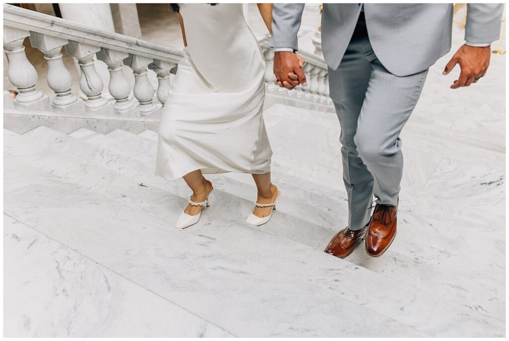 Utah State Capitol Intimate Wedding Caili Chung Photography