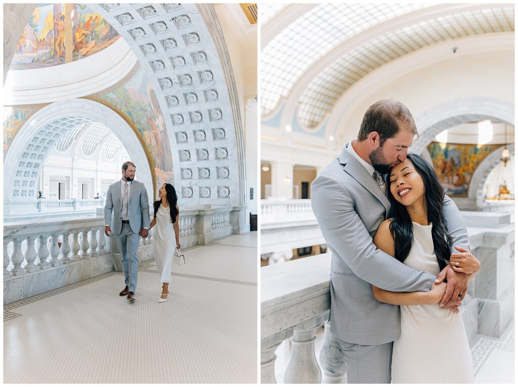 Utah State Capitol Intimate Wedding Caili Chung Photography