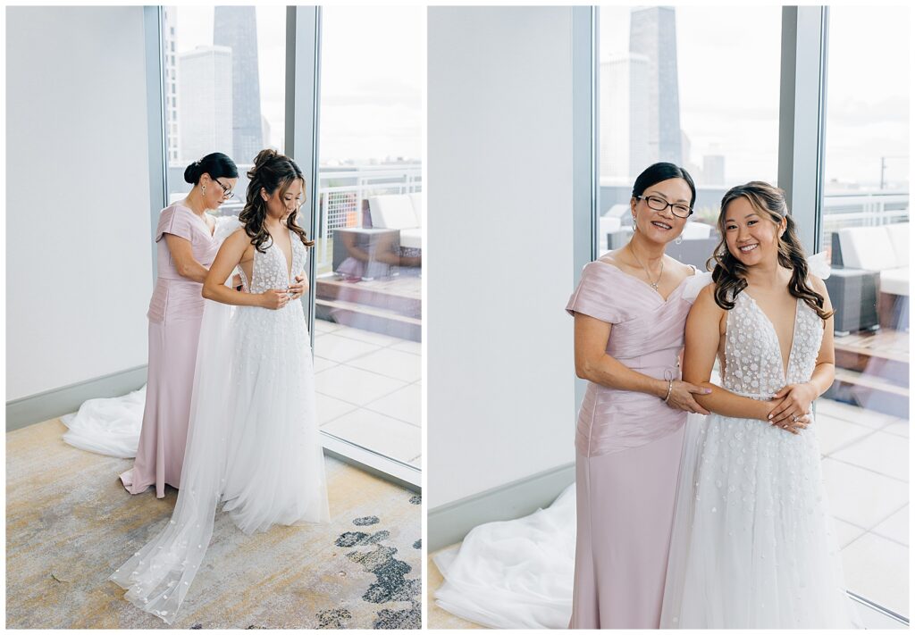 Rainy Downtown Chicago Wedding Ivy Room