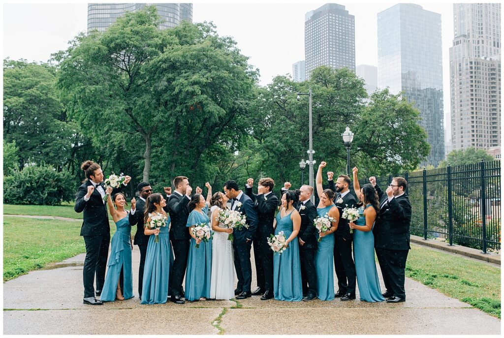 Rainy Downtown Chicago Wedding Ivy Room