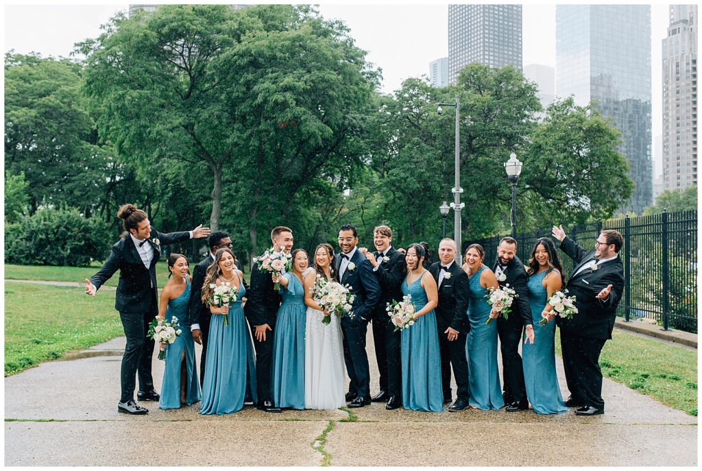 Rainy Downtown Chicago Wedding Ivy Room