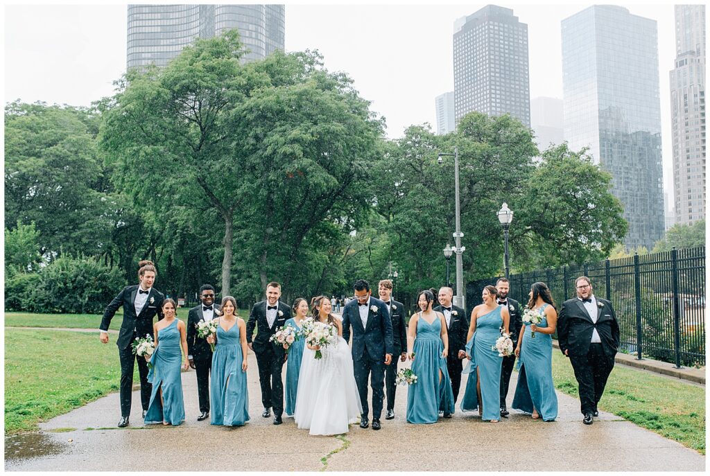 Rainy Downtown Chicago Wedding Ivy Room