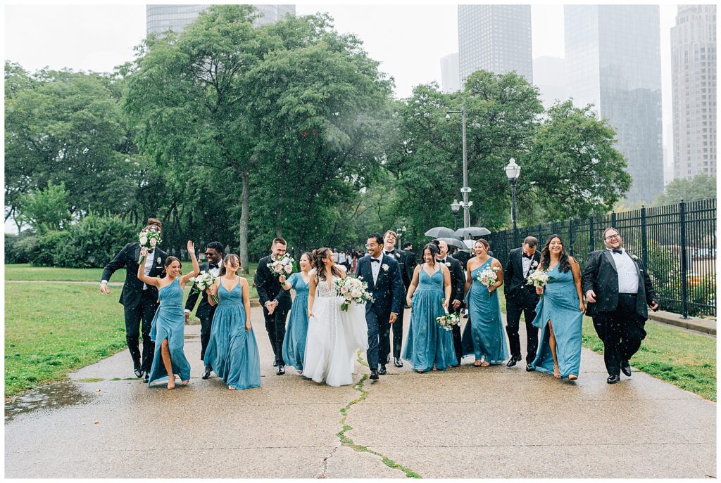 Rainy Downtown Chicago Wedding Ivy Room