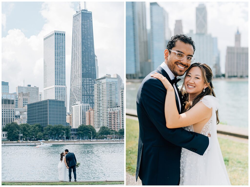 Rainy Downtown Chicago Wedding Milton Olive Park