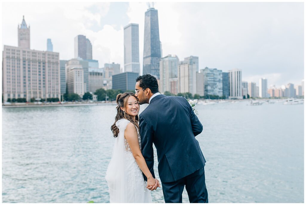 Rainy Downtown Chicago Wedding Milton Olive Park