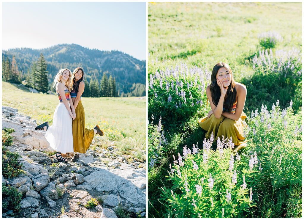 Wildflower Mountain Senior Photos Alta Albion Basin