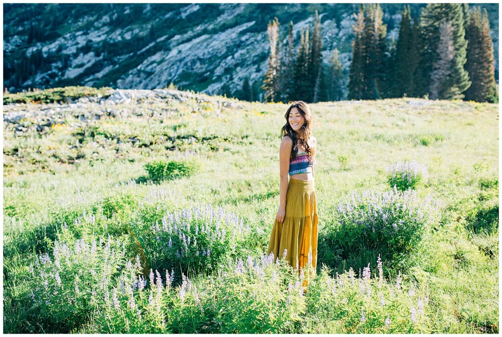 Wildflower Mountain Senior Photos Alta Albion Basin