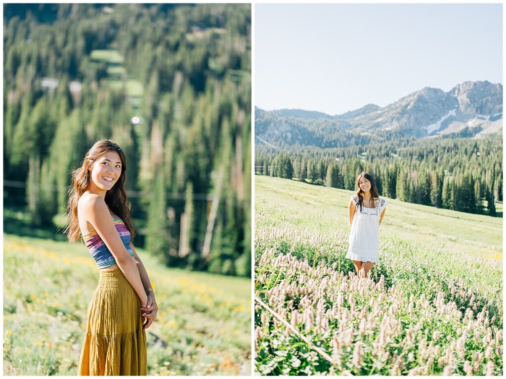 Wildflower Mountain Senior Photos Alta Albion Basin