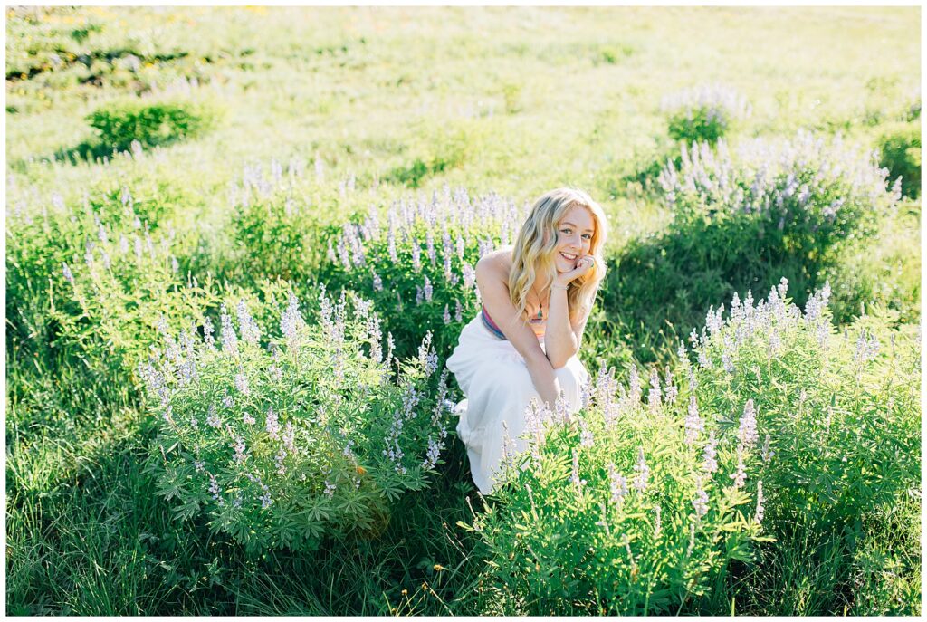 Wildflower Mountain Senior Photos Alta Albion Basin