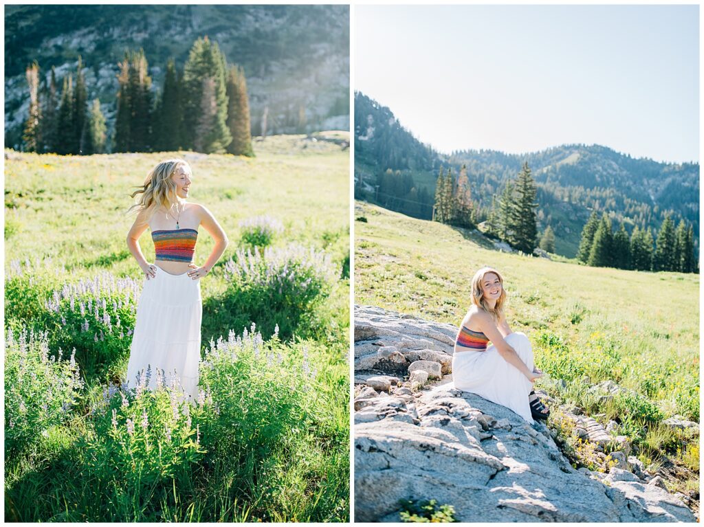 Wildflower Mountain Senior Photos Alta Albion Basin