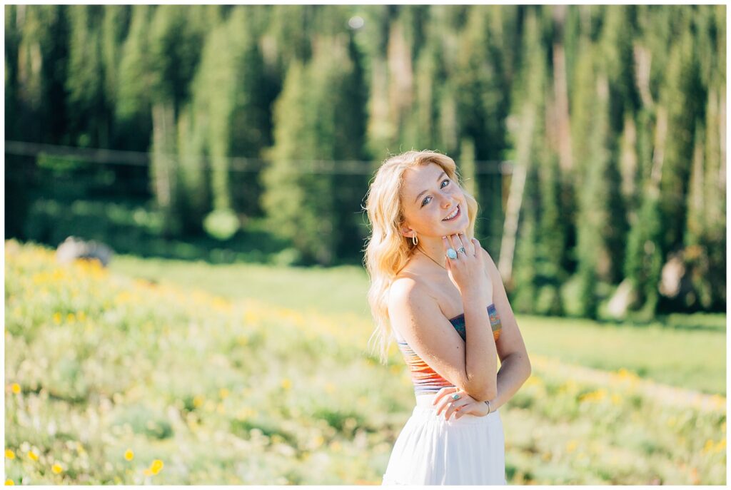 Wildflower Mountain Senior Photos Alta Albion Basin