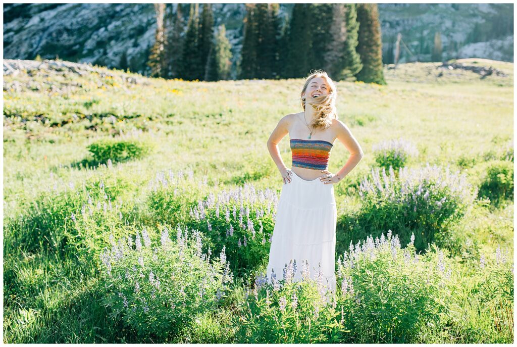 Wildflower Mountain Senior Photos Alta Albion Basin