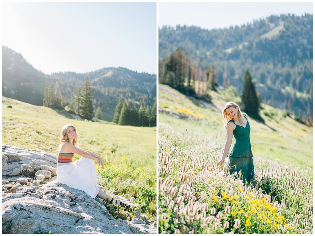 Wildflower Mountain Senior Photos Alta Albion Basin