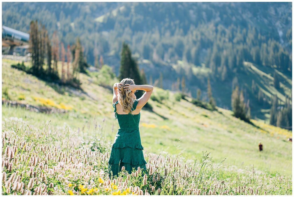 Wildflower Mountain Senior Photos Alta Albion Basin