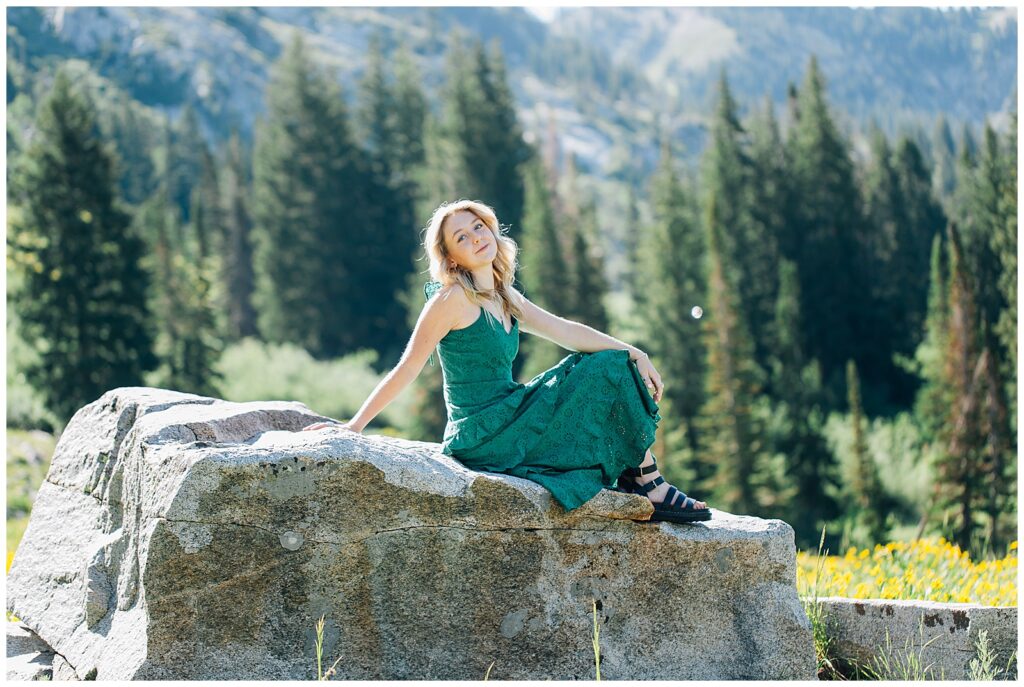 Wildflower Mountain Senior Photos Alta Albion Basin