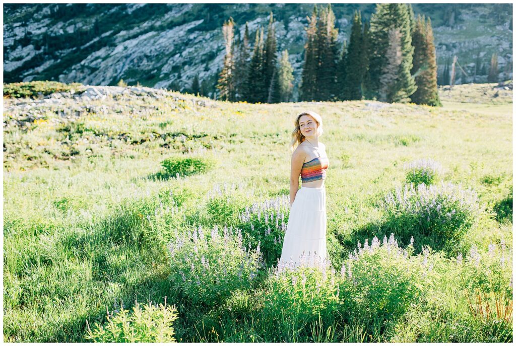 Wildflower Mountain Senior Photos Alta Albion Basin