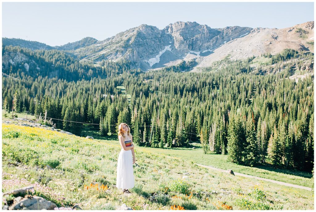 Wildflower Mountain Senior Photos Alta Albion Basin