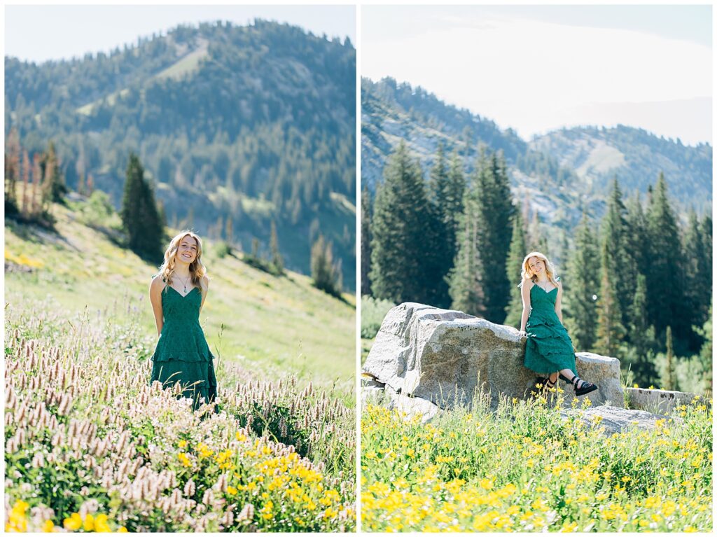 Wildflower Mountain Senior Photos Alta Albion Basin