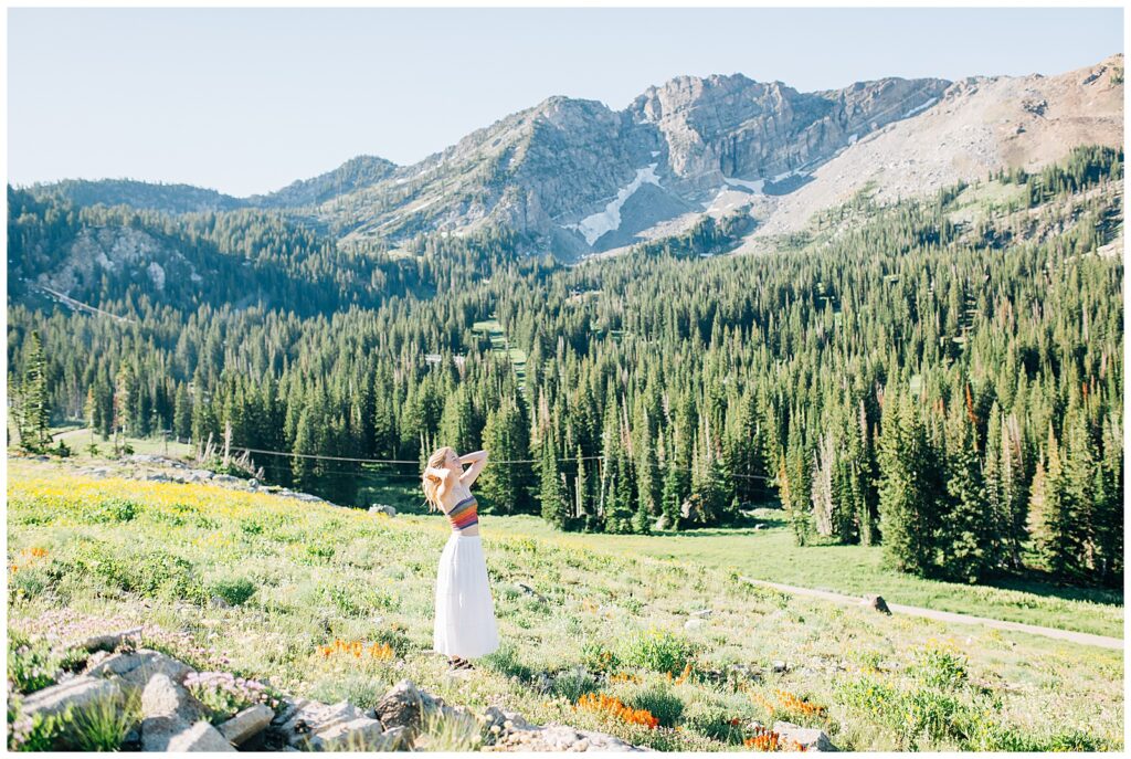 Wildflower Mountain Senior Photos Alta Albion Basin