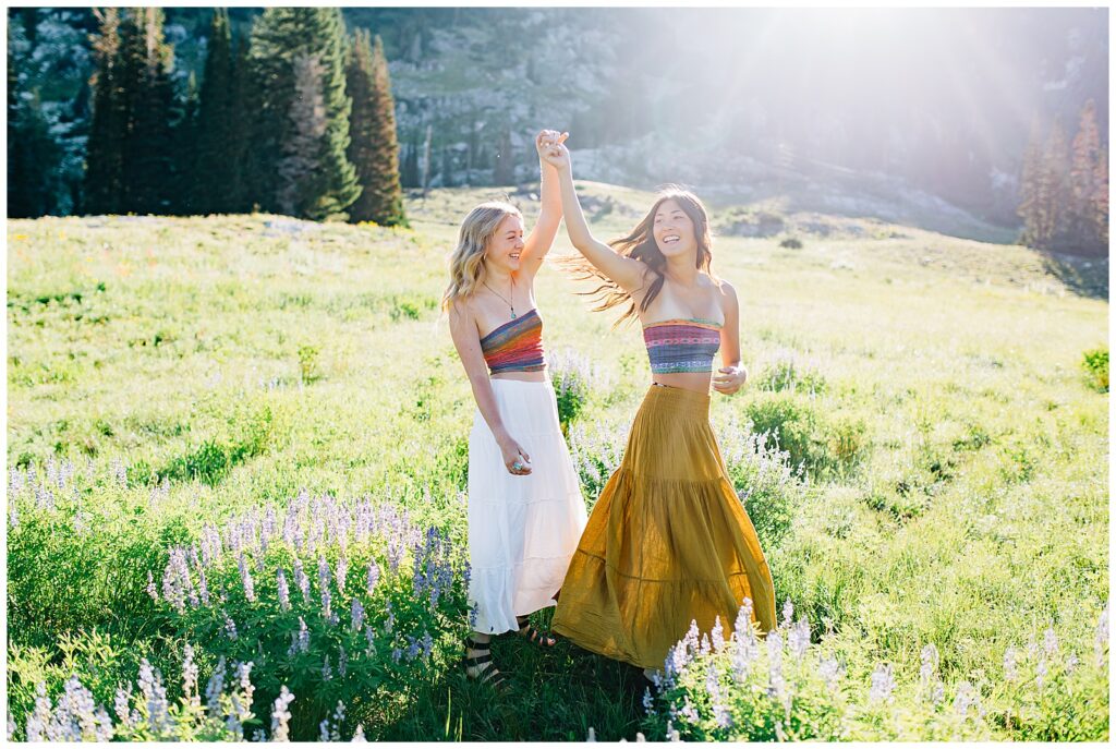 Wildflower Mountain Senior Photos Alta Albion Basin