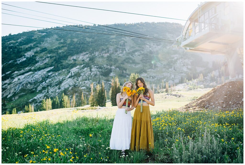 Wildflower Mountain Senior Photos Alta Albion Basin