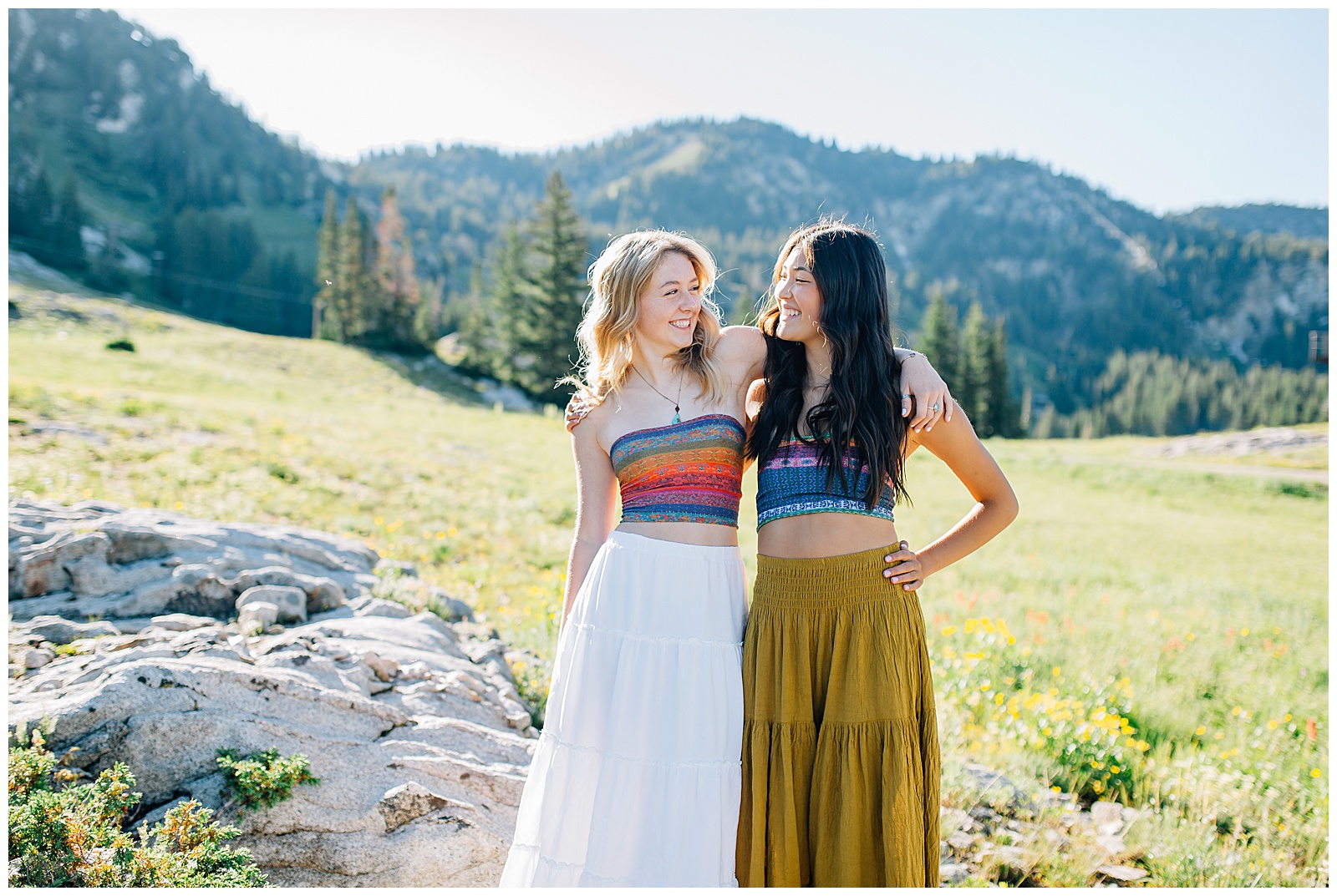 Albion Basin Alta Summer Flowers Mountain Senior Photos Caili