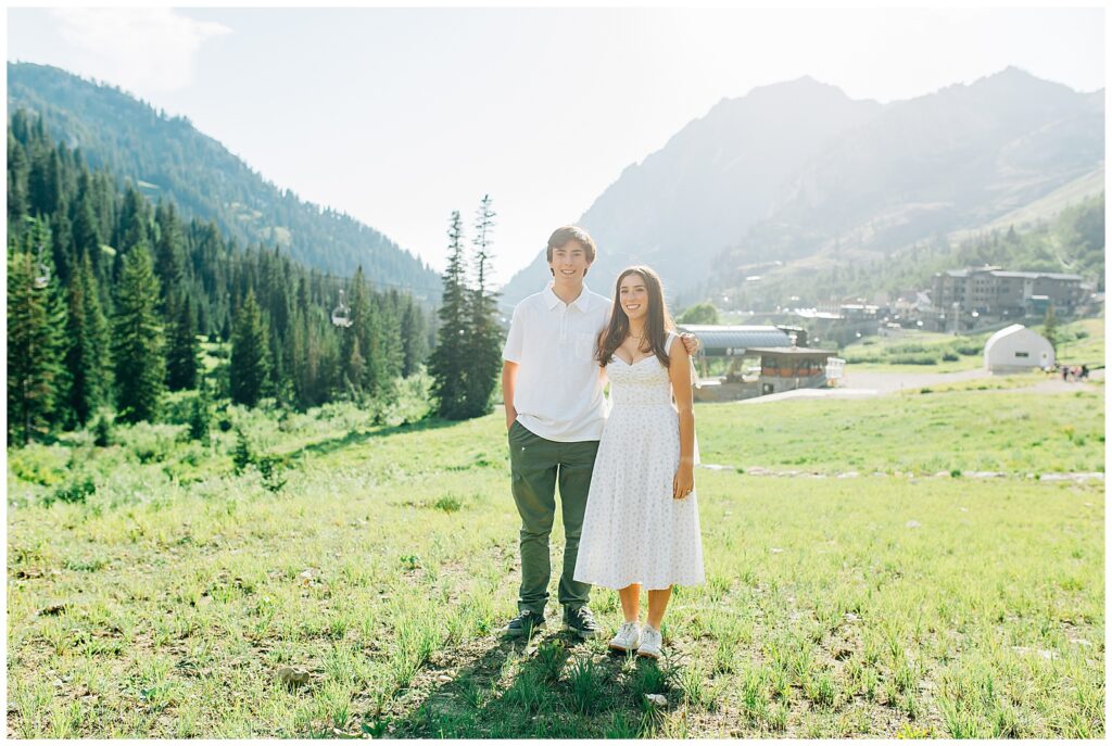 Alta Summer Mountain Little Cottonwood Twin Senior Photos Utah Caili