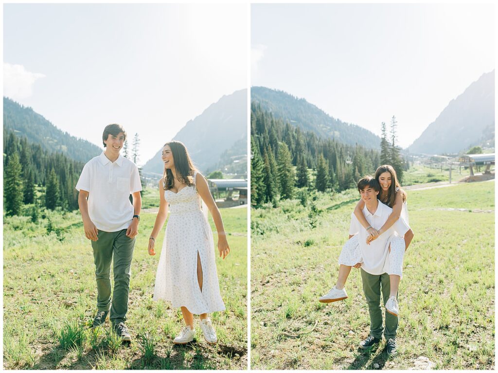 Alta Summer Mountain Little Cottonwood Twin Senior Photos Utah Caili